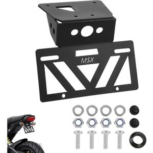 Grom Fender Eliminator 2024 Grom Tail Tidy 2025 Grom License Plate Bracket Mount Holder Fit with OEM & Aftermarket Turn Signals MSX125 2025 2024 2023 2022