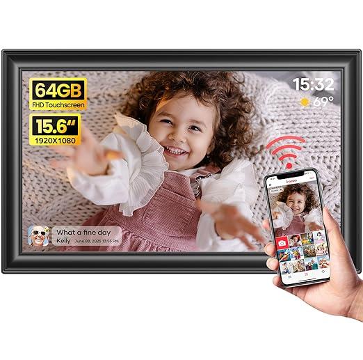 Frameo 15.6" Digital Picture Frame, Smart WiFi Digital Photo Frame