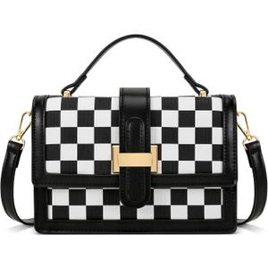 KKXIU Crossbody Bags for Women - Top Handle Purses for Lady, Leather Handbags Shoulder Clutch with Adjustable Shoulder Strap