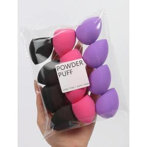 Latex-Free Makeup Sponges, 11 Piece Set, Black Pink Purple Beauty Blenders