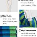 Halalona Hammock Chair Hanging Hammock Chair Rope Swing 2 Cushions Included-Sturdy & Durable Soft Cotton Hand Woven Hammock Swing for Bedroom, Porch, Patio-Indoor/Outdoor
