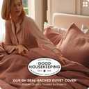 Bedsure Cotton Duvet Cover King - 100% Cotton Waffle Weave Burnt Orange Duvet Cover King Size, PureWoven Breathable Bedding Set for All Season, 3 Pieces, 104"x90"