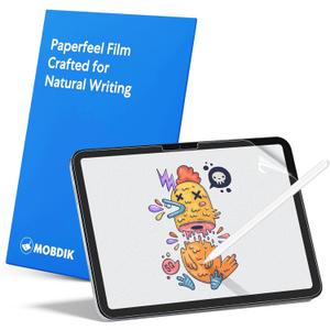 MOBDIK 2 Pack Paperfeel Screen Protector Compatible with iPad A16 11th/10th Generation 2025/2022 & iPad Air 11 M4/M3/M2 2026/2025/2024, Crafted for Natural Writing, Anti Glare, Easy Installation