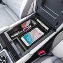 TACORBO Center Console Organizer Tray for Nissan Pathfinder 2022 2023 2024 2025 Accessory, Interior Armrest Storage Box Insert Tray,Black