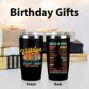 Vintage 1995, 31st Birthday Gifts for Men Him, 31st Birthday Decorations Tumbler, 20 oz Stainless Steel Insulated Coffee Mug, Gifts for 31 Year Old Man Friend, Travel Cup, Black Drinking Cup for Car