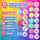 50 Pack Slow Rising Stress Ball, Large Box Stretchy Squishy Ball for Anxiety Relief, Pull Stretch Fidget Toys Bulk for Students, Value Set for Teacher, Offices & Group Therapy