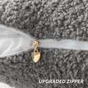 FUTEI Dark Grey Throw Pillow Covers 20x20 Inch Set of 2,Furry Faux Fur Teddy Boucle Textured Cushion Covers,Soft Fluffy Decorative Pillow Case,Home Decor for Couch Bed Living Room Office Car