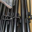 AILBTON 10Ft String Light Poles 4 Pack,Light Poles for Outside Lights,Outdoor with Fence Brackets Hanging Lights,Metal Stand Deck Patio Backyard