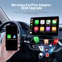 Wireless CarPlay Adapter for iPhone& Android,2-in-1CarPlay Dongle,Upgrade Wired to Wireless CarPlay Adapter,Cars with USB-A & Type-C Extension Cables,Stable Control,Plug and Play (Black)
