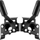 DaisyInner 2 Pcs Heavy Duty Wheelchair Brakes Wheel Locks Wheelchair Parts Mount Bolt on Style for 7/8 Inch Tubing Universal Wheel Lock Brake Assembly Medical Transport Chair Brake Side (Black)
