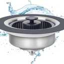 Semour Upgraded 3 in 1 Kitchen Sink Drain Strainer Stopper 304 Stainless Steel Pop Up Kitchen Sink Stopper Anti-Clogging Kitchen Sink Strainer Basket Filter for US Standard 3-1/2 Inch Drain