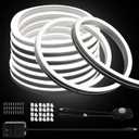 Hollywood Style Vanity Make Up Light 10FT, Bright Neon Light, Nightlight Night Light for Kids, Plug in Night Light for Adults Bedroom Soft White, Auto-On/Off, Can DIY Styling