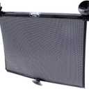 Toddleroo by North States On-The-Go Extra Wide 18” Car Window Shade for Baby and Kids, Retractable Pull-Down Roller, Helps Block Sun Glare, UV Protection, Black