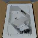 in-Wall TV Box with Flange for Home Theater Installation, 11.9" x 8.4" Cord Hider for Wall Mounted TV, with 2 Outlets, Cable Bracket, LV Cable & 1-1/2" ENT Entrance, Ideal for New or Retrofit Job (White)