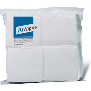 AAwipes Cleanroom Wipes Lint Free Wipes 4" x 4" Cellulose/Polyester Blend (4" x 4"-600 Pcs) Nonwoven Wipers (NW06804) (1 Count (Pack of 1))