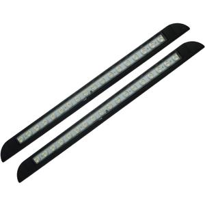 Raycharm 20" RV Camper LED Awning Porch Utility Light Fixture, 40 Down Angle Beam, 6000K Cool-White, 12V/24V DC, High Light-Output Low Ampere Draw, Aluminum Housing Black Finish, 2-Pack