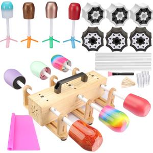 6X Multi Cup Turner for Crafts Tumbler,Epoxy Glitter 4 6 arms Tumbler Full Kits,DIY Cuptisserie Turner,Cup Spinner Machine Kit for Crafts Epoxy Tumbler