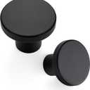 Ravinte 25 Pack Cabinet Knobs Black Kitchen Cabinet Knobs Round Dresser Drawer Knobs Matte Black Drawer Pulls Closet Door Knobs 1-1/5 Inch
