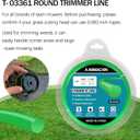 2 x T-03866 Twisted Trimmer Line for Makita Weed Wacker String0.080, Green, 175, 1/2 lbs.