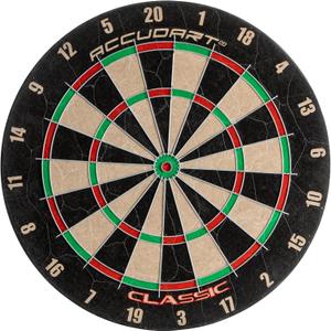 Accudart Classic Bristle Dartboard Official 18 x 1.5 Sisal Board, SelfHealing Fibers, StapleFree Bullseye, Reduced BounceOuts Ideal for SteelTip Darts