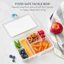Itzy Ritzy Divided Snack Box – BPA-Free Travel Snack Container with 6 Compartments and Snap-Tight Lid – Convenient Food Storage for Car Rides, Daycare, and On-the-Go
