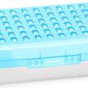 Enday Pencil Box Blue, Plastic Small Dots Pencil Case, School Storage Utility Supplies Box Organizer with Snap Closure for Kids and Adults, 1 PK