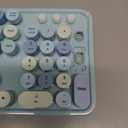 KNOWSQT Wireless Keyboard and Mouse Combo, Blue Colorful 2.4G Typewriter Full-Size Cute Keyboards - USB Receiver Plug and Play, for Computer, PC, Laptop, Desktop, Windows