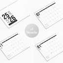 Makaplan Black & White Horizontal Coil Wall Calendar 2025-18 Month Calendar January 2025 to June 2026, 11x13.5 Inches Sleek Black & White Design with Spiral Twin-Wire Binding