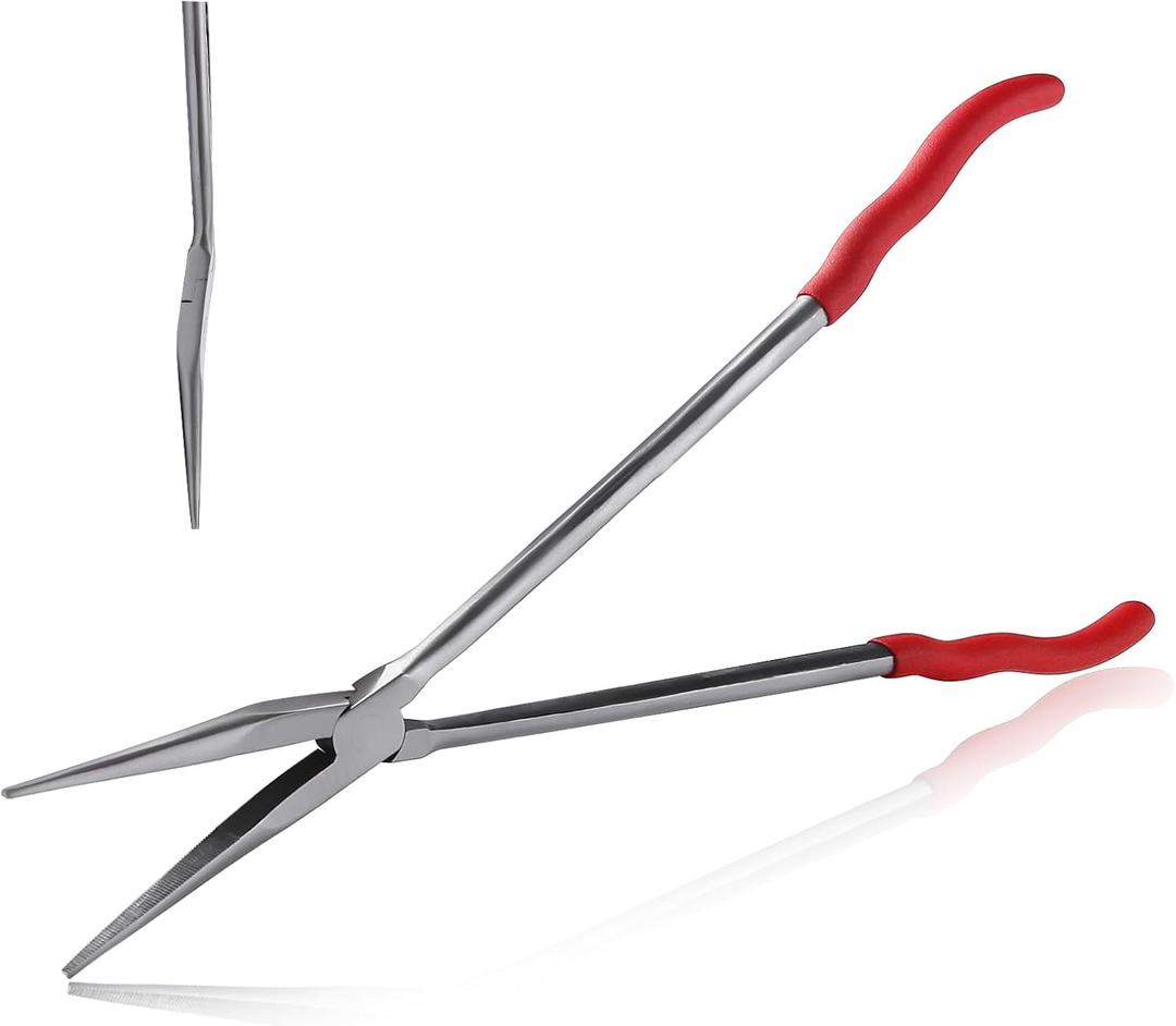 SPEEDWOX 16-Inch 20 Degree Extra Long Needle Nose Pliers Curved Nose Pliers Angle Long Needle Nose Pliers Long Nose Pliers Long Reach Pliers Long Reach Tool Long Pliers Angled Needle Nose Pliers