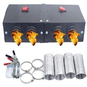 Car Battery Powered Heater,Portable Electric 12 Volt Camping Heaters for UTV and Truck Cab Seat Kit,Auto Vehicle Dash Heater,Windshield Window Defogger Defroster,12V 500W 4 Holes