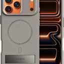 Magnetic for iPhone 17 Pro Max Case with Stand[Compatible with MagSafe] Slim Invisible Kickstand, Protective Anti-Fingerprint Phone Cove 6.9", Medium Grey