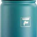 Fanhaw 14 Oz Kids Insulated Water Bottle with Straw Lid  Stainless Steel Double Wall Vacuum, Leak-Proof, BPA-Free Water Bottles for School Boys & Girls(Green Blue)