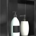 12"x12" Shower Niche Matte black stainless steel waterproof recessed wall mounted Insert Storage Shower caddy with a 10.5"x10.5" inside storage usage, no tile needed