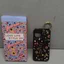 Petitian for iPhone 12/12 Pro Case with Wallet - Women Girls Cute Girly Aesthetic Unique Design Leather Credit Card Holder Cardholder Stand Wristband for iPhone 12/12 Pro, Grow Flower