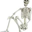 5.4Ft/165cm Halloween Skeleton, Life Size Skeleton with Posable Joints