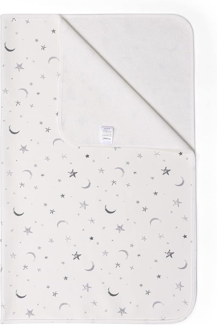 Baby Waterproof Bed Pad Washable Mattress Pad Reusable Underpads Bed-White Star