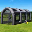 Inflatable Batting Cage for Baseball Practice with Blower, Enclosed Inflatable Baseball Cage for Batting & Pitching Training and Multi-Sport Use