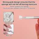 150pcs Soft Nail Sponges for Ombre, with 1 Grabbing Pen & 1 Mixing Spoon Manicure Nail Art Tools and Accessories Supplies for Home DIY & Salon Use
