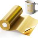 Gold Permanent Vinyl, Gold Vinyl for Cricut Cutting Machine, 12" x 40 FT Gold Adhesive Vinyl Roll for Cricut, Silhouette Cameo Vinyl Cutter, Craft, Sign, Wall Sticker (Matte Gold)