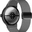 Magnetic Bands Compatible with Google Pixel Watch 3/4 45mm, Stretchy Nylon Soft Loop Strap Replacement Adjustable Elastic Wristband for Pixel 4/3 45mm Smart Watch for Women Men