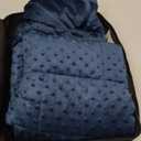 Huloo Sleep Kids Weighted Blanket Twin 5lbs (36"×48",Navy Blue) Breathable Soft Minky Weighted Throw Blanket for All Season,Heavy Blanket with Premium Glass Beads