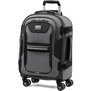 Travelpro Bold Softside Expandable Carry on Spinner Luggage, Carry on 21-Inch, Grey/Black