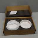 LE TAUCI Dog Bowl Set with Acacia Wood Stand - 1.5-Cup Ceramic Puppy Bowls for Small Dogs, Dual Food and Water Bowls with Weighted Non-Slip Base (Fireworks+Clover)