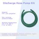 Eastrans 2x20 Heavy Duty Green PVC Suction Hose,Discharge Hose Pump Kit,2" Inside Diameter, 20 ft Length