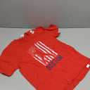 Boston Massachusetts American Flag Baseball Weathered T-Shirt (Small)