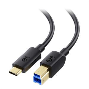 Cable Matters USB C to USB B 3.0 Cable - 6.6ft, USBB to USBC Cable with Type-B 3.0 Connector, Black