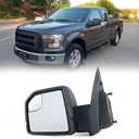 Left driver Side Door Mirror with Blind Spot Glass Power Fits 2015-2020 Ford F150 Without Turn Signal Light Non-Heated (3Pins) Replaces: FL3Z17683AK