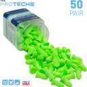 3 x Flents Protechs Foam Ear Plugs, 50 Pair for Sleeping, Snoring, Loud Noise, Traveling, Concerts, Construction, Studying, Work, Shooting, Contour to Ear, NRR 33, Noise Cancelling, Green, Made in the USA