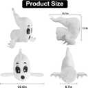 Window Crasher Ghosts - Halloween Stuffed Ghost Window Decorations - Quiet Display Wall Decoration Hanging Ghosts Outdoor Indoor - Cute Party Decor Window Broken Halloween White Flying Ghost 2Pcs