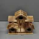 Bird House for Outside 5 Hole Bird Houses Room for 5 Bird Families Large Bird House for Garden/Courtyard/Backyard for Garden Decor-Finch Bluebird Cardinals Handmade Wooden Hummingbird House